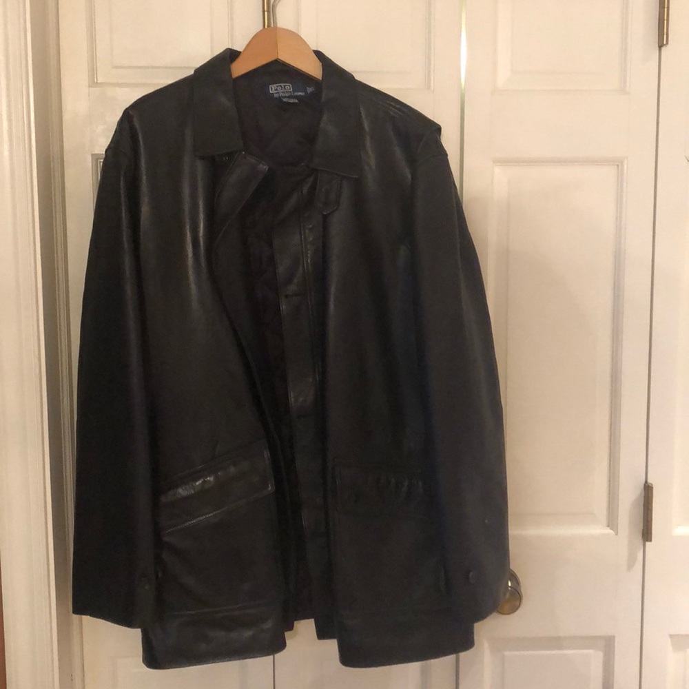 Polo Men’s 3/4-length Leather Car Coat